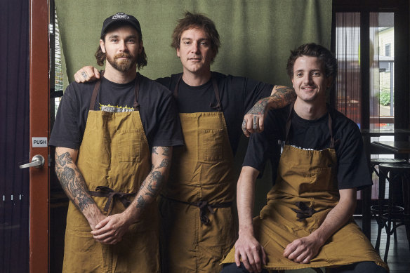 The You Beauty kitchen team (from left) Nelson Stevens, Matt Stone and Ben Simmonds.