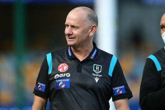 Ken Hinkley’s Port Adelaide were much improved in the second half against Carlton.