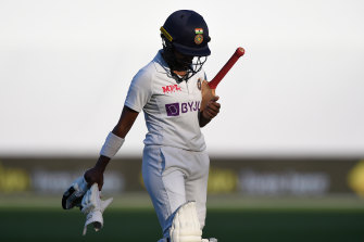 Punam Raut chose to walk after edging Sophie Molineux behind
