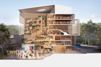 Under Griffith University’s proposal,  the new $200 million School of Environment and Science will be built where the original Australian Environmental Studies building currently sits.