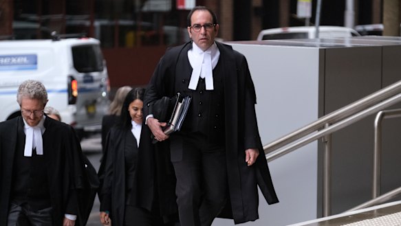 Woolworths counsel Robert Yezerski SC and KWM lawyers arriving at the Federal Court.