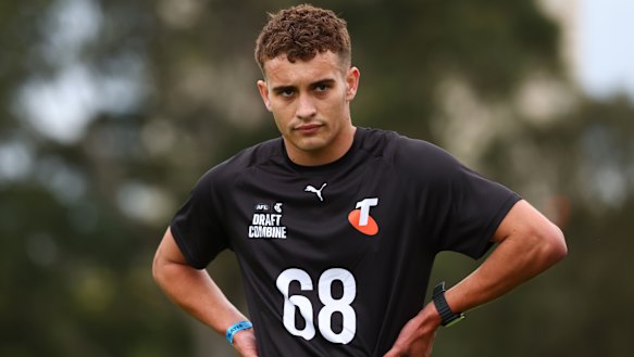 Cody Walker at draft combine testing.