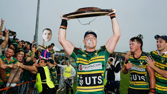 Jack Dempsey after Gordon won the Shute Shield title in 2020.