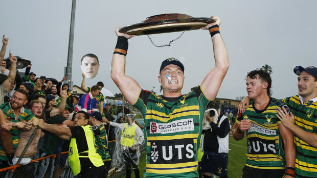Jack Dempsey after Gordon won the Shute Shield title in 2020.