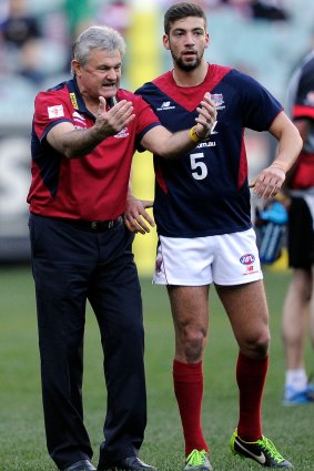 Jimmy Toumpas with Neil Craig during their time at Melbourne.