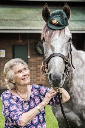 Daphne Benaud with late husband Richie’s baggy green cap and Australian Derby contender Benaud.