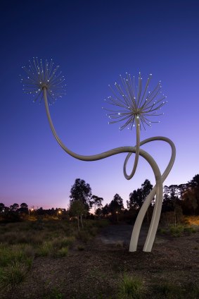 2019 Southern Way McClelland Sculpture Commission, <i>Lover Flower</i> by John Meade with Emily Karanikolopoulos.