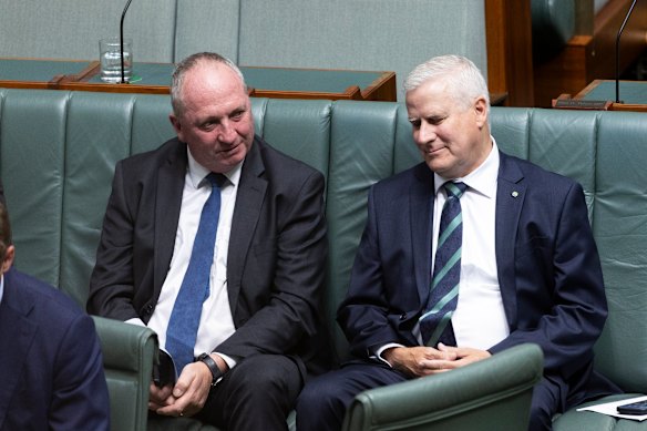 Former Nationals leaders Barnaby Joyce and Michael McCormack.