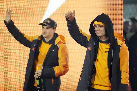 Piastri and Norris before the Vegas GP