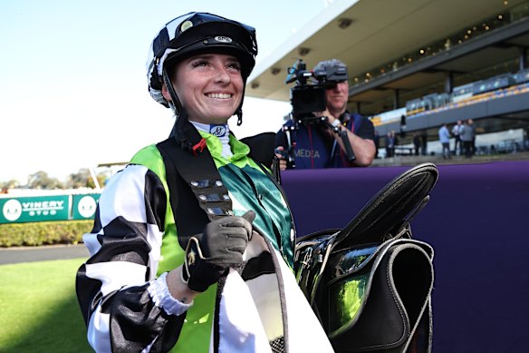 Siena Grima after winning with Travolta.