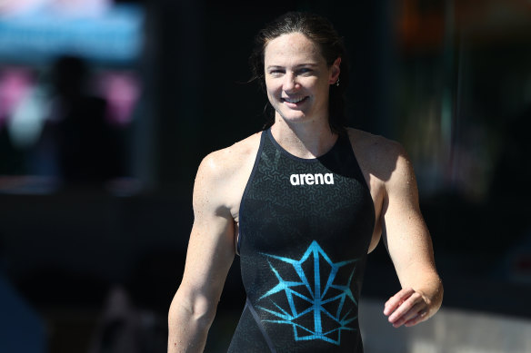 Cate Campbell after winning the 50m freestyle final.