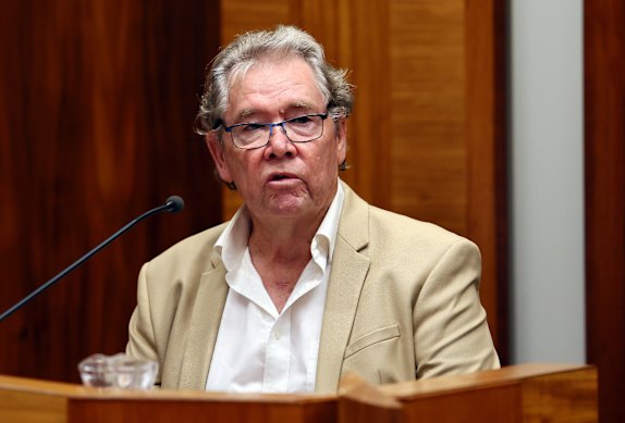 Noel Hayes at the inquiry in Brisbane.