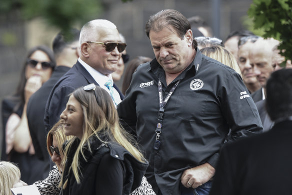Mick Gatto (left) and then-CFMEU leader John Setka in 2018.