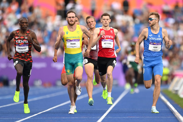Australia’s Ollie Hoare had a storming run in the 1500m in Birmingham.