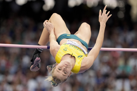 Eleanor Patterson clears the bar.