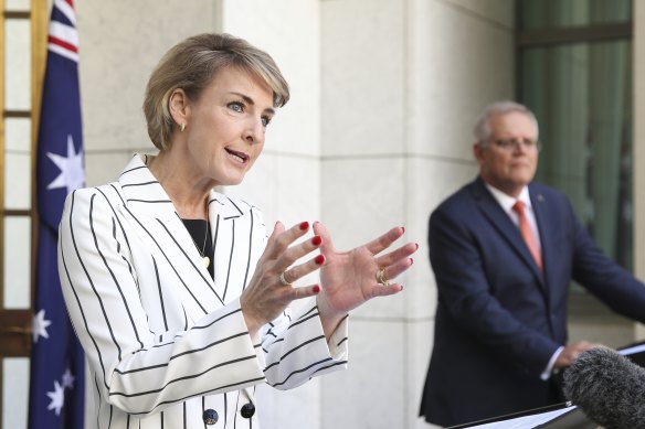 Attorney-General Michaelia Cash and Prime Minister Scott Morrison.