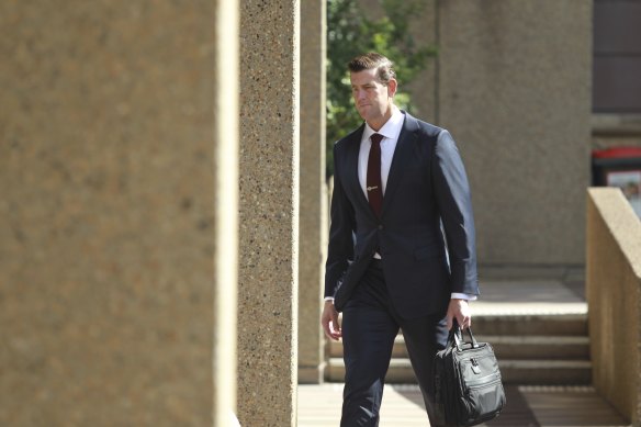 Ben Roberts-Smith outside the Federal Court earlier this month.