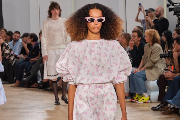 Sleepwear sees the light of day at Fiorucci’s spring 2025 show at Milan Fashion Week.