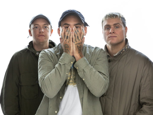 Tommy O’Dell, Matt Mason and Johnny Took of DMA’s.