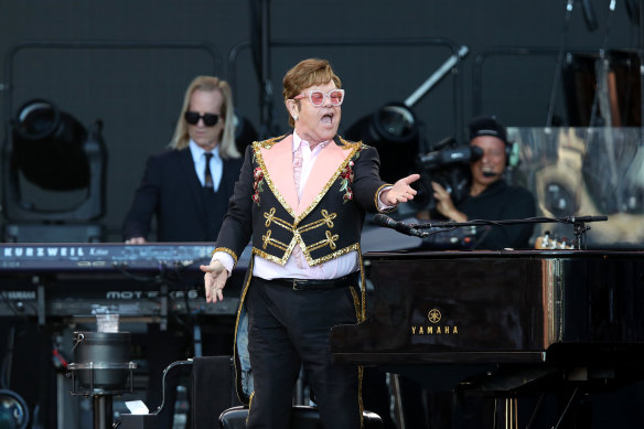 Elton John in the first show of his final tour in Australia.