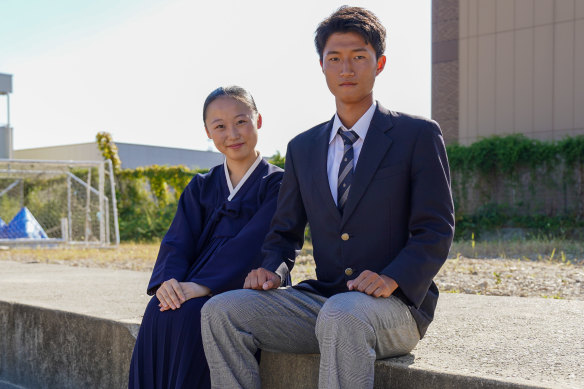 Year 12 students Kim Jhanggui (right), 17, and Jo Kyeongfa (left), 18, say the school’s education has helped them connect with their Korean identity.