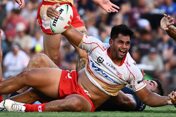 The Dolphins’ Herman Ese’ese was dominant in midfield.