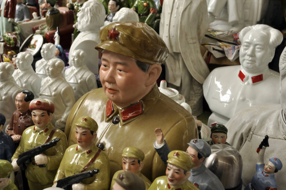 Mao figurines at an antique market in Beijing.