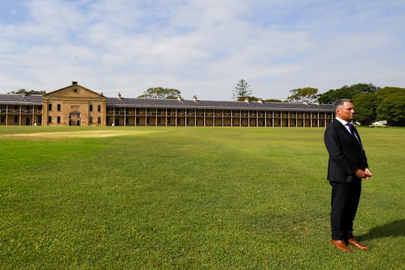 Defence Minister Richard Marles at the historic Victoria Barracks in Paddington