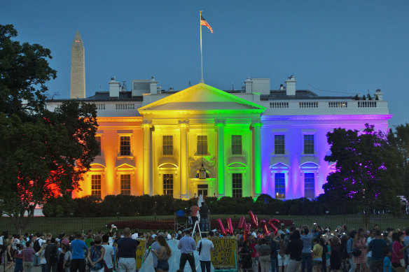 The Obama White House welcomes the Supreme Court's ruling legalising same-sex marriage in 2015. 