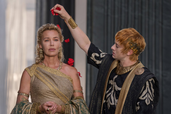 Connie Nielsen plays Lucilla and Joseph Quinn plays Emperor Geta in Gladiator II. 