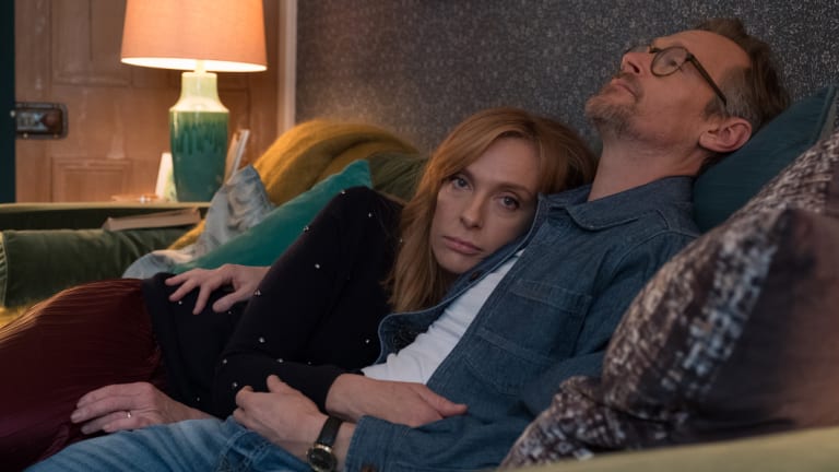 Toni Collette and Steven Mackintosh in Wanderlust.