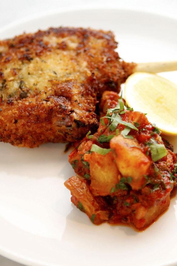 Bellota Wine Bar's pork ribeye.