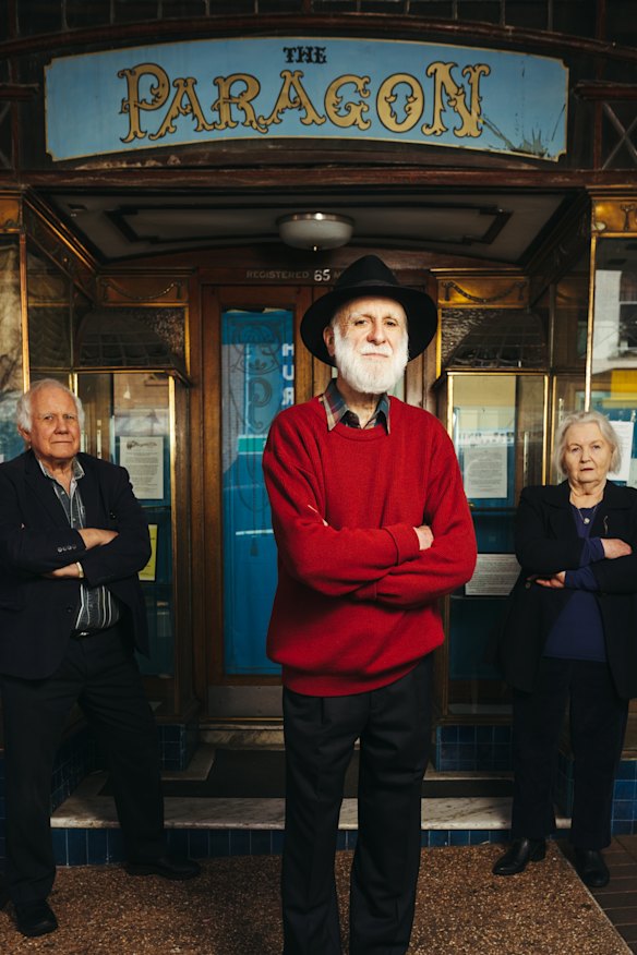 Hal Ginges, Robert Trenchard-Smith, and Heather Ginges from the Friends of the Paragon, a local advocacy group in the Blue Mountains.
