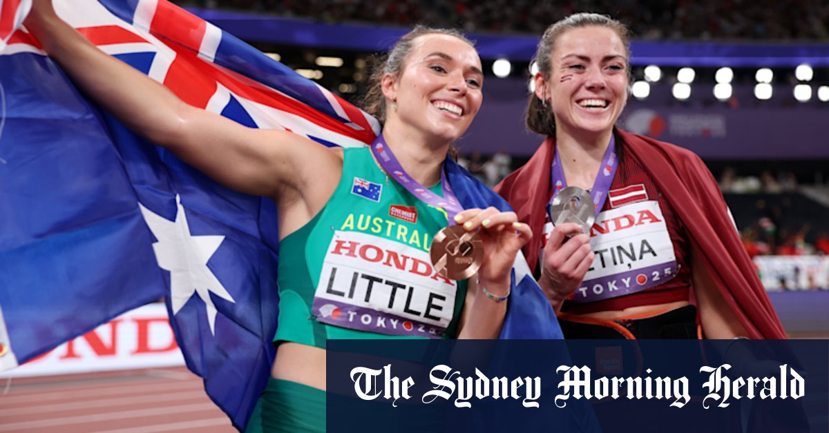 All in a fortnight’s work: Dr Mackenzie Little saves man from a heart attack, wins world javelin bronze