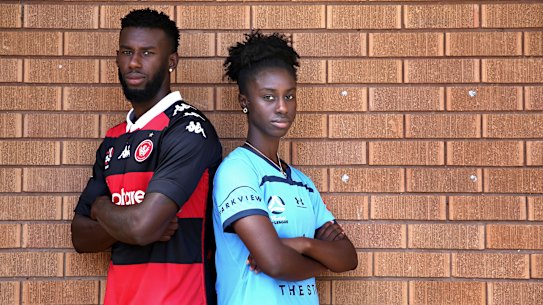Bernie and Princess Ibini are on opposite sides of the Sydney derby divide this season.