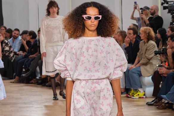 Sleepwear sees the light of day at Fiorucci’s spring 2025 show at Milan Fashion Week.