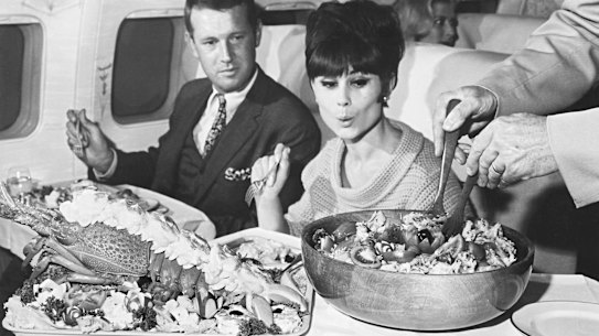 Qantas famously served fresh lobster on the Kangaroo Route to London.