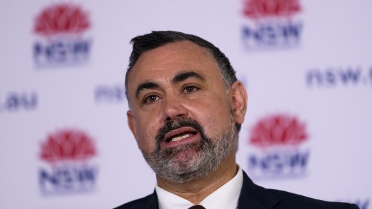 NSW Deputy Premier John Barilaro pictured on Tuesday.