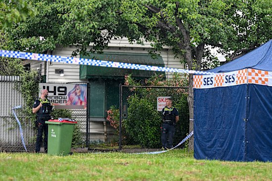 The Footscray property where the woman’s body was found.