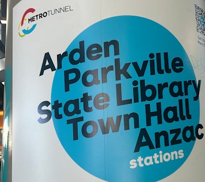 A sign at Southern Cross station heralds the new names.