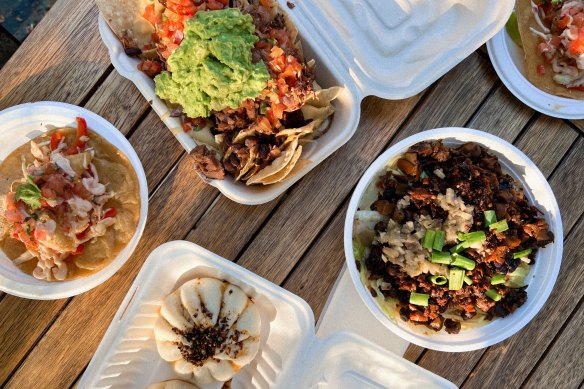 Plant-based food at The Good Good Market.