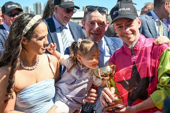 Robbie Dolan shares the Melbourne Cup with his family.