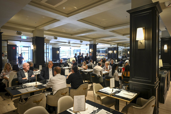 The ground-floor brasserie.