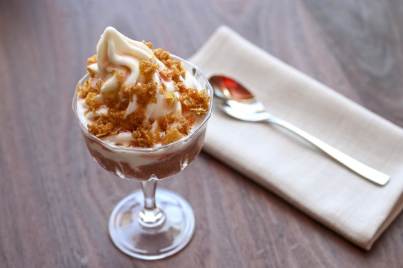 The Mid Air sundae changes regularly but this version is topped with honey joys.