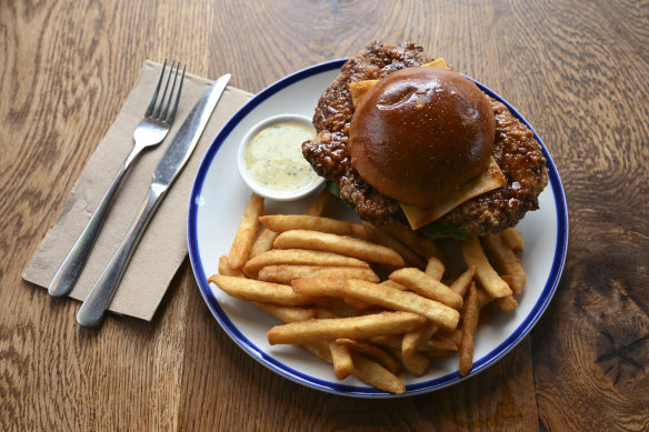 On Wednesdays, spicy fried chicken burgers are $15 at The Rochey.