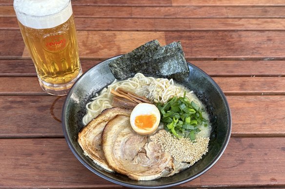 Ramen and beer, a match made in heaven at Parco Ramen.