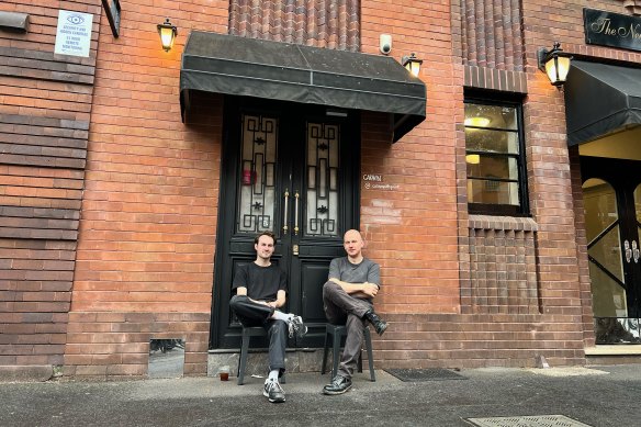 Greg Bampton (left) and Phil Stenvall at their new Potts Point venue.