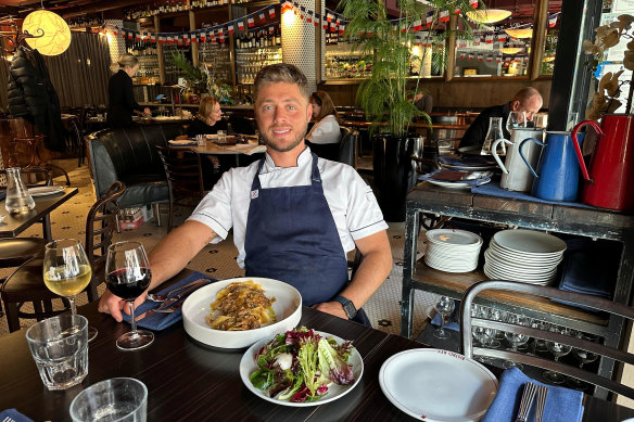 Head Chef Fabio Salvato with his pasta specials at Bistro Rex.