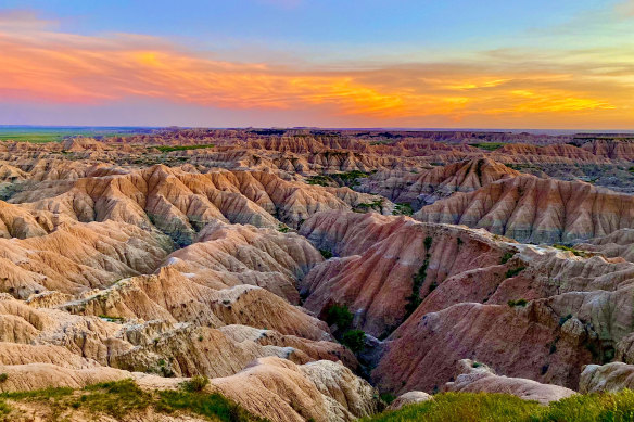 Sunset in the Badlands National Park Badlands National Park, South Dakota, USABy Rob McFarland
Trav-Badlands-09102023
cr: Getty Images (downloaded for use in Traveller, one time print & online use, no syndication, fees $ apply) 