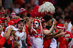 Swans fans in full voice at the SCG.